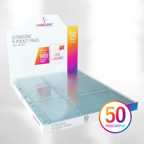 ULTRASONIC 9-POCKET PAGES SIDE-LOADING (50 pages display) - Clear