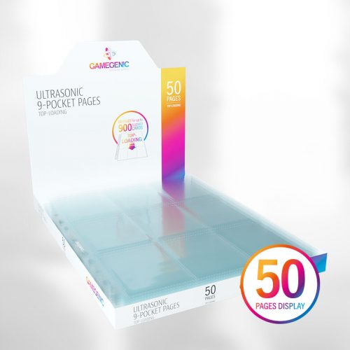 ULTRASONIC 9-POCKET PAGES TOP-LOADING (50 pages display) - Clear